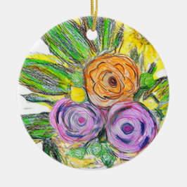 Gerbera Madelief Keramisch Ornament