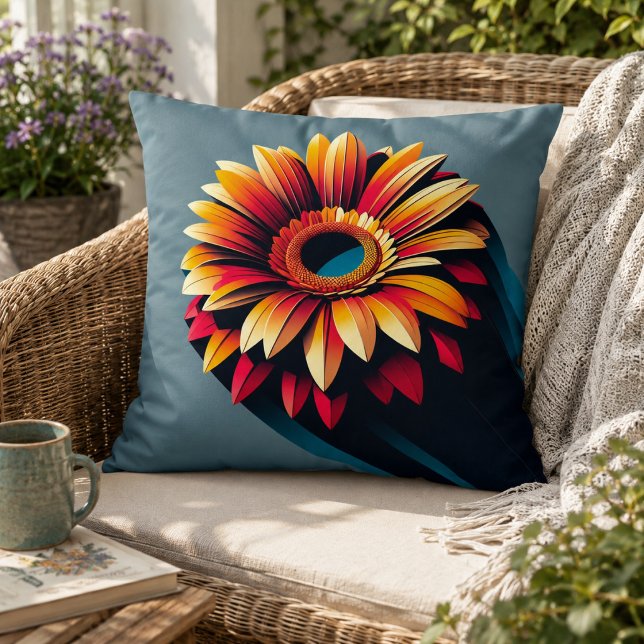 Gerbera Madelief Kussen voor Tuin Geïnspireerd Com (Gerbera Daisy Pillow for Garden-Inspired Comfort)