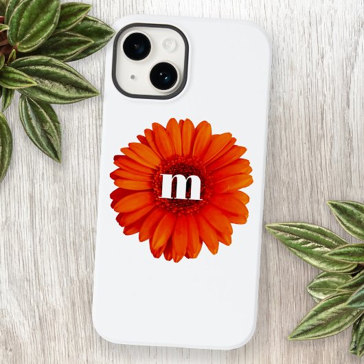 Gerbera Madelief Monogram Initiaal iPhone Hoesje