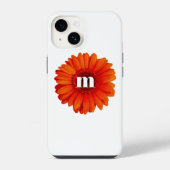 Gerbera Madelief Monogram Initiaal iPhone Hoesje (Achterkant)
