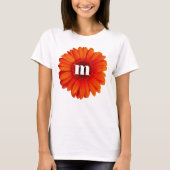 Gerbera Madelief Monogram Initiaal T-shirt (Voorkant)