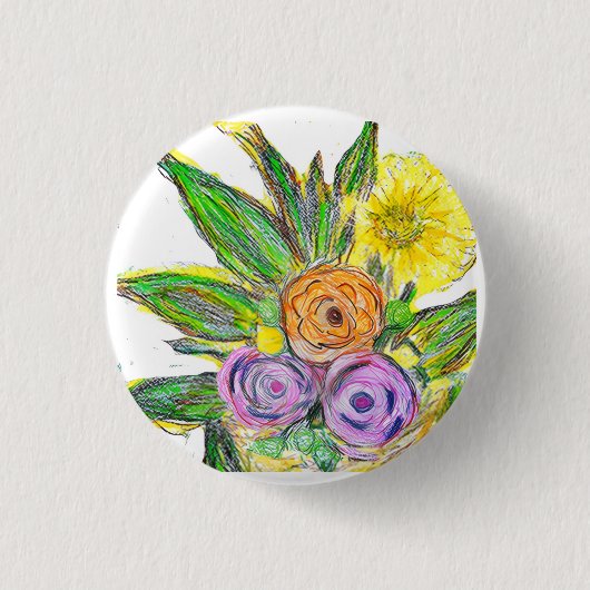 Gerbera Madelief Ronde Button 3,2 Cm (Voorkant)