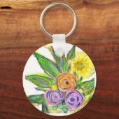 Gerbera Madelief Sleutelhanger (Voorkant)