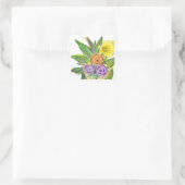 Gerbera Madelief Vierkante Sticker (Tas)