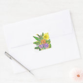 Gerbera Madelief Vierkante Sticker (Envelop)