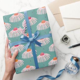 Gerbera madeliefje bloempatroon cadeaupapier