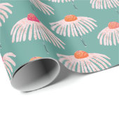 Gerbera madeliefje bloempatroon cadeaupapier (Rol Hoek)