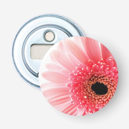 Gerbera Madeliefje   Button Flesopener (Voorkant)