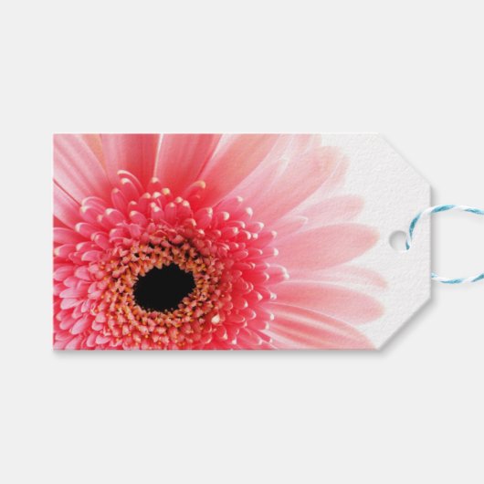 Gerbera Madeliefje Cadeaulabel (Voorkant (Horizontaal))