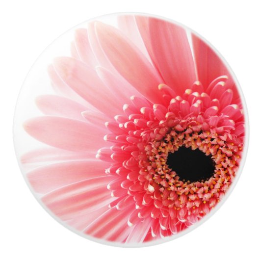 Gerbera Madeliefje Keramische Knop (Voorkant)