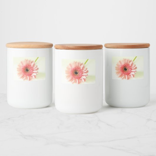 Gerbera Madeliefje Voedselcontainer Etiket (Flessen)
