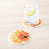 Gerbera Madeliefje Zandsteen Onderzetter (Zijkant)
