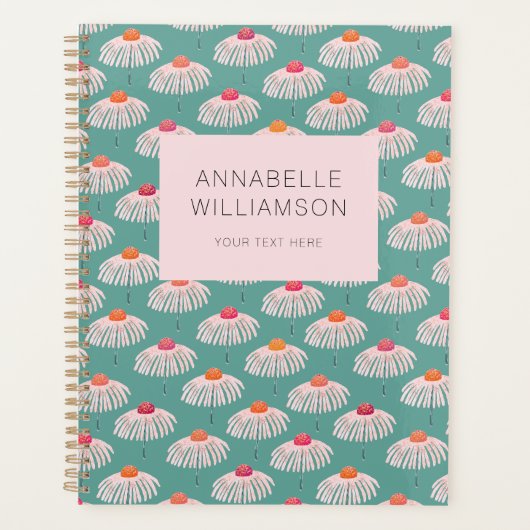 Gerbera Madeliefjes Bloempatroon Planner (Voorkant)
