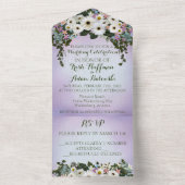 Gerbera Madeliefjes Bruiloft All In One Uitnodiging (Binnen)