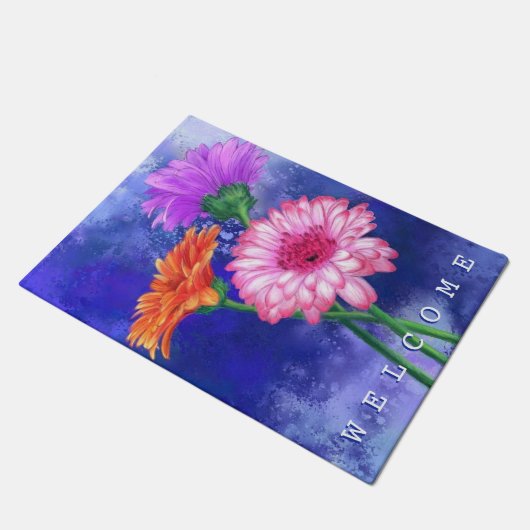 Gerbera Madeliefjes Deurmat Welkom (Schuin)