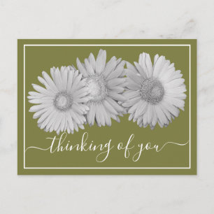 Gerbera Madeliefjes Groene Achtergrond Denk Aan Jo Briefkaart
