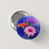 Gerbera Madeliefjes Knop Ronde Button 3,2 Cm (Voorkant /achterkant)
