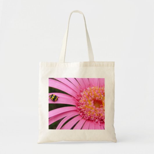 Gerbera met lieveheersbeestje tote bag (Voorkant)