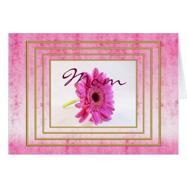Gerbera Moederdag Kaart (Voorkant Horizontaal)