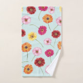 Gerbera,pink,red,orange,yellow  bad handdoek (Handdoek)