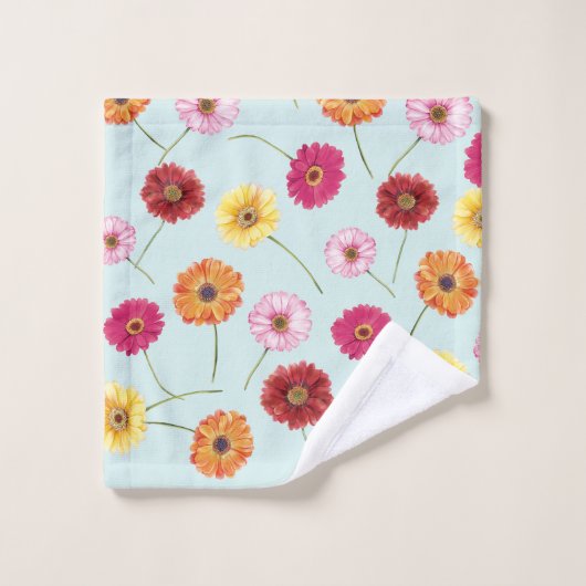 Gerbera,pink,red,orange,yellow  bad handdoek (Wasdoekje)
