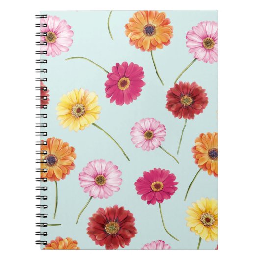 Gerbera,pink,red,orange,yellow  notitieboek (Voorkant)