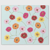 Gerbera,pink,red,orange,yellow wrapping cadeaupapier (Vlak)