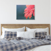 Gerbera rode bloem canvas afdruk (Insitu (Slaapkamer))