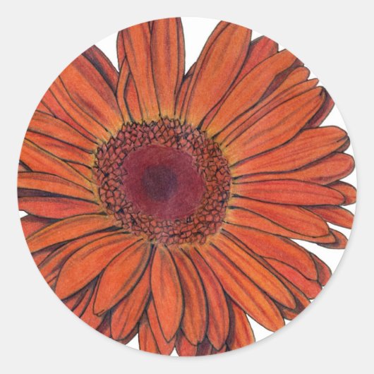 Gerbera Sticker (Voorkant)