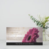 Gerbera Sympathie Bedankt voor je foto kaart 2 (Staand voorkant)