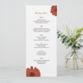 Gerbera Trouwmenu Menu (Staand voorkant)