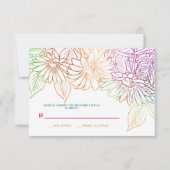 Gerbera Wedding Response Kaart (Voorkant)