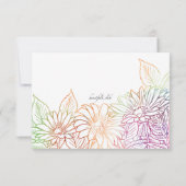 Gerbera Wedding Response Kaart (Achterkant)