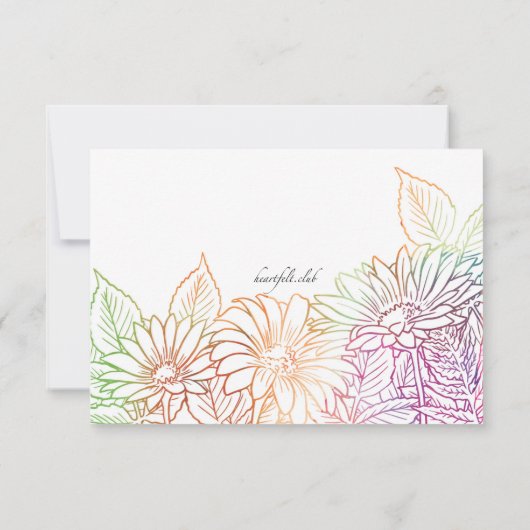 Gerbera Wedding Response Kaart (Achterkant)