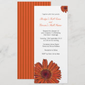 Gerbera Wedding Uitnodiging (Voorkant / Achterkant)