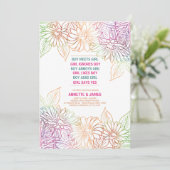 Gerbera Wedding Uitnodiging (Staand voorkant)