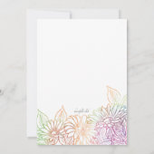 Gerbera Wedding Uitnodiging (Achterkant)