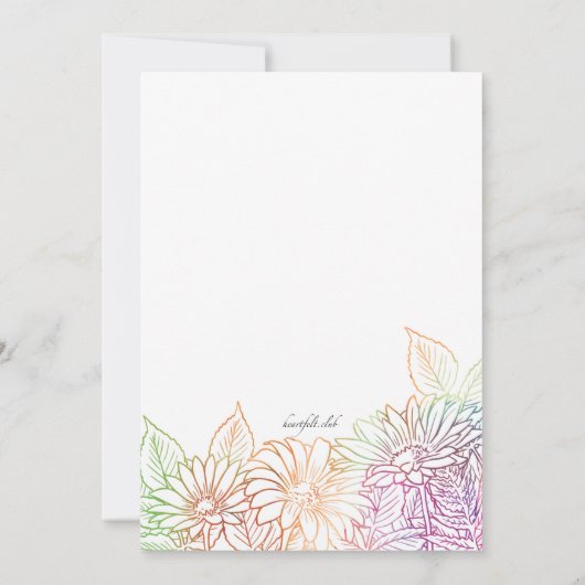 Gerbera Wedding Uitnodiging (Achterkant)