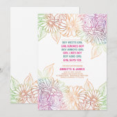 Gerbera Wedding Uitnodiging (Voorkant / Achterkant)