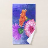 Gerberas badhanddoek set prachtige bloemen bad handdoek (Handdoek)