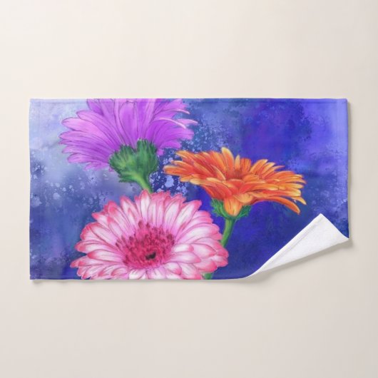 Gerberas badhanddoek set prachtige bloemen bad handdoek (Handdoek)