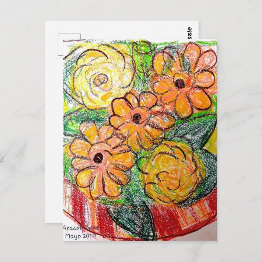 Gerberas Briefkaart (Voorkant / Achterkant)