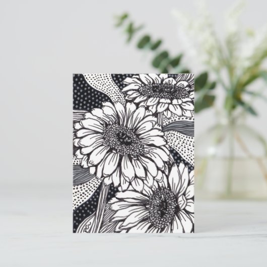 Gerberas Briefkaart (Staand voorkant)