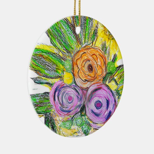 Gerberas Daisy Keramisch Ornament (Rechts)