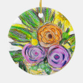 Gerberas Daisy Keramisch Ornament (Achterkant)