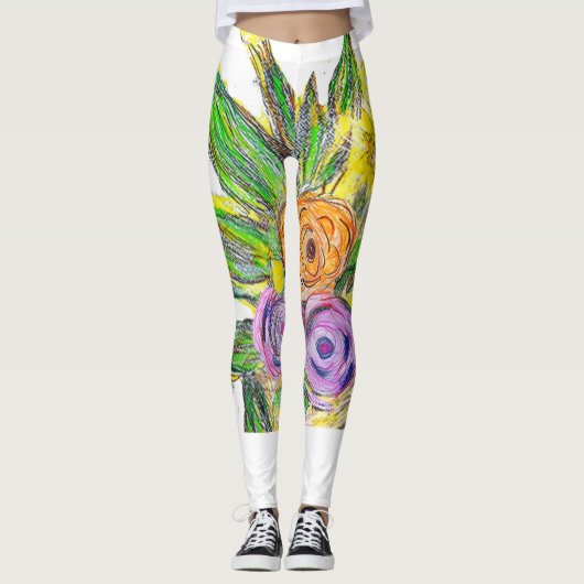 Gerberas Daisy Leggings (Voorkant)