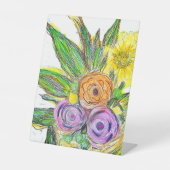 Gerberas Daisy Reclamebord Met Voetstuk (Voorkant)