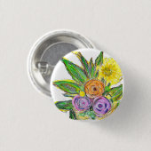 Gerberas Daisy Ronde Button 3,2 Cm (Voorkant /achterkant)