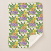 Gerberas Daisy Sherpa Deken (Voorkant)