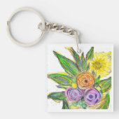 Gerberas Daisy Sleutelhanger (Voorkant)